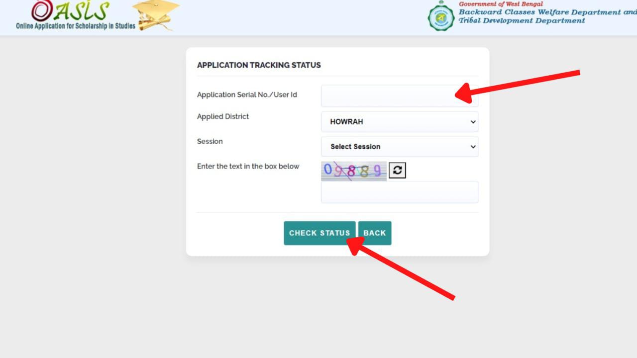 Oasis Scholarship Status Check Online Process 2024-25 - eStudyTrix
